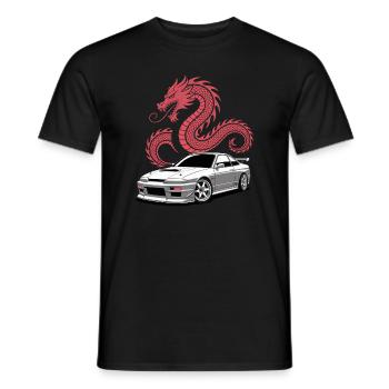 Car drift racing, racing car motorsport drift - Men's T-Shirt - black - Front - AI Model Male 178 light (178cm)