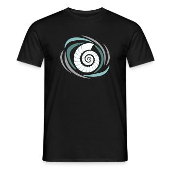 Ammonite fossilisée Collector Préhistorique - T-shirt homme - noir - Devant - AI Model Male 178 light (178cm)