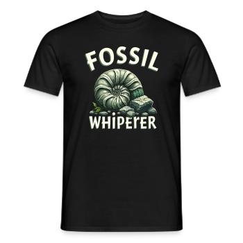 Ammonite fossilisée Collector Préhistorique - T-shirt homme - noir - Devant - AI Model Male 178 light (178cm)