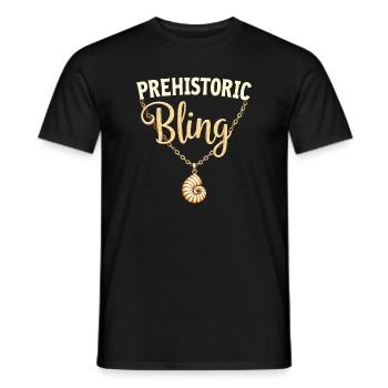 Ammonite fossilisée Collector Préhistorique - T-shirt homme - noir - Devant - AI Model Male 178 light (178cm)