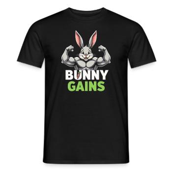 Fitness Bunny Fitness -entraînement Lapin Musculation - T-shirt homme - noir - Devant - AI Model Male 178 light (178cm)
