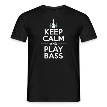 Basse, Guitariste, Musicien, Matériel, Funk, Rock, Jazz - T-shirt homme - noir - Devant - AI Model Male 178 light (178cm)