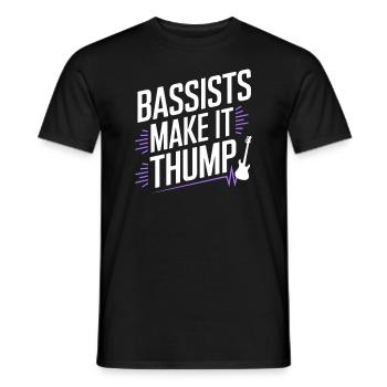 Bass Gitarrist Musiker Gear Funk Rock Jazz - Männer T-Shirt - Schwarz - Vorne - AI Model Male 178 light (178cm)