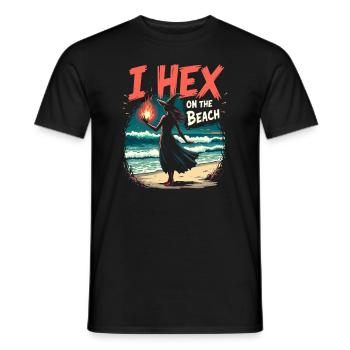 Été, Sorcières, Plage, Sorcière, Esthétique, Soleil, Magie - T-shirt homme - noir - Devant - AI Model Male 178 light (178cm)