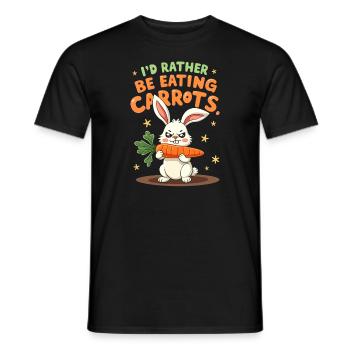Mürrischer Hase Sarkastisches Tierdesign - Männer T-Shirt - Schwarz - Vorne - AI Model Male 178 light (178cm)