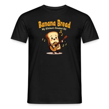 Banana Bread Lover Baking Enthusiast Cozy - Men's T-Shirt - black - Front - AI Model Male 178 light (178cm)