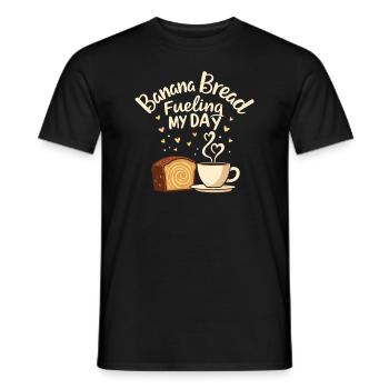 Banana Bread Lover Baking Enthusiast Cozy - Men's T-Shirt - black - Front - AI Model Male 178 light (178cm)