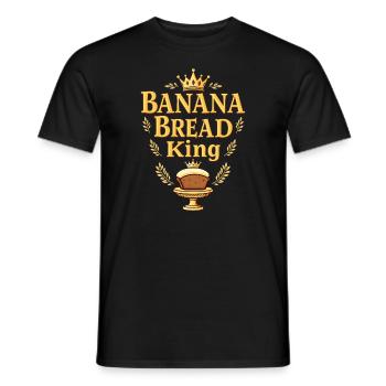Banana Bread Lover Baking Enthusiast Cozy - Men's T-Shirt - black - Front - AI Model Male 178 light (178cm)