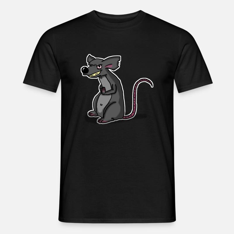Ratte - Männer T-Shirt - Schwarz