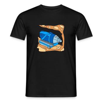 Tunnel forage de construction tunnelier - T-shirt homme - noir - Devant - AI Model Male 178 light (178cm)
