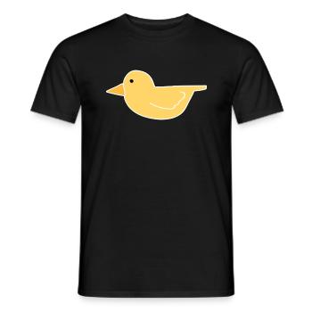 Duck Bird Chick Animal Icon - Men's T-Shirt - black - Front - AI Model Male 178 light (178cm)