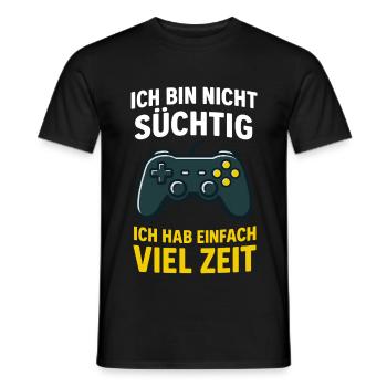 Gamers on withdrawal - level lost - Men's T-Shirt - black - Front - AI Model Male 178 light (178cm)