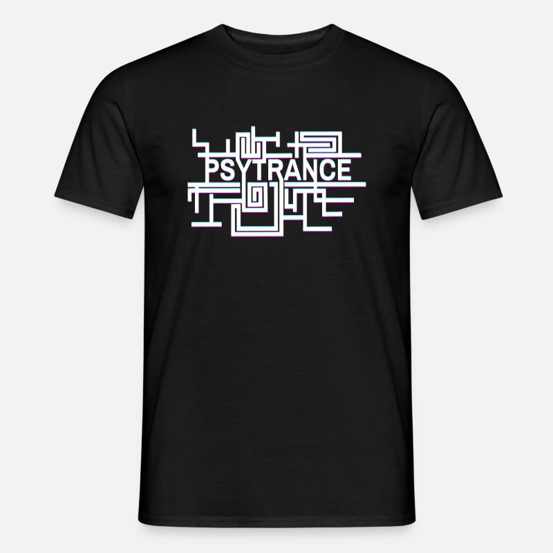 Psytrance Optik - Männer T-Shirt - Schwarz