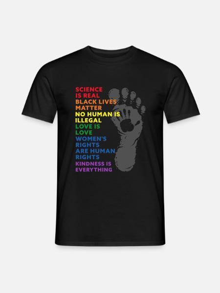 Science Is Real Black Lives Matter LGBTQ CSD Pride - Men's T-Shirt - black