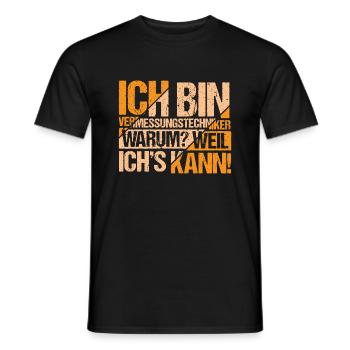 Vermessungstechniker Vermessung - Männer T-Shirt - Schwarz - Vorne - AI Model Male 178 light (178cm)