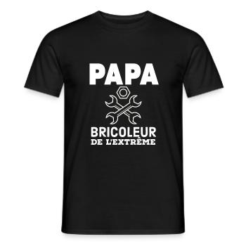 Papa bricoleur de l'extrême - T-shirt homme - noir - Devant - AI Model Male 178 light (178cm)
