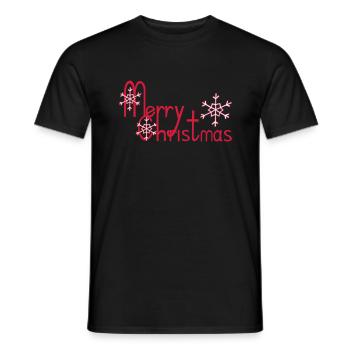 Merry Christmas - Men's T-Shirt - black - Front - AI Model Male 178 light (178cm)
