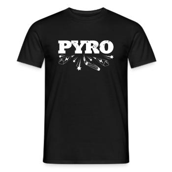 Pyro missiles and firecrackers - Men's T-Shirt - black - Front - AI Model Male 178 light (178cm)