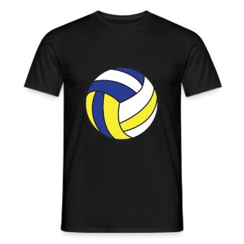 Volleyball Ball - Männer T-Shirt - Schwarz - Vorne - AI Model Male 178 light (178cm)