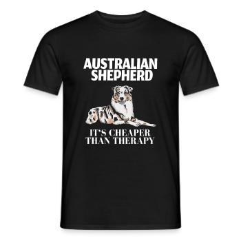 Australian Shepherd - Men's T-Shirt - black - Front - AI Model Male 178 light (178cm)