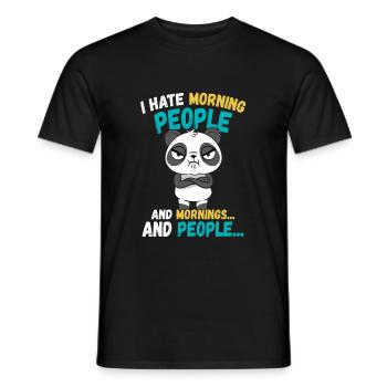 Panda Funny Animals Sayings - Men's T-Shirt - black - Front - AI Model Male 178 light (178cm)