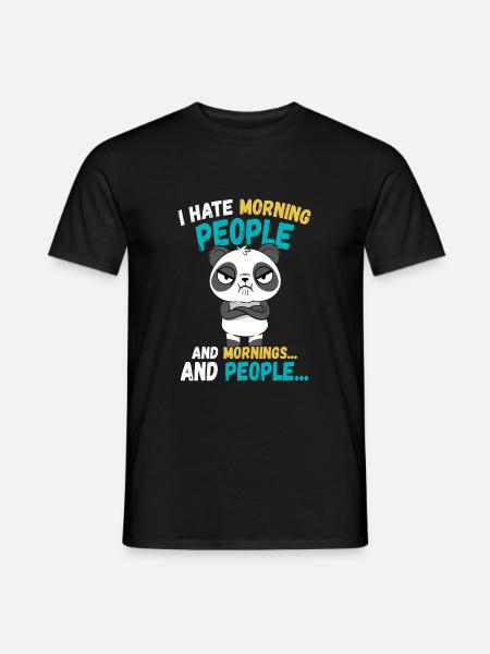 Panda Funny Animals Sayings - Men's T-Shirt - black