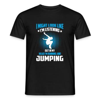 Parkour Freerunning - Männer T-Shirt - Schwarz - Vorne - AI Model Male 178 light (178cm)