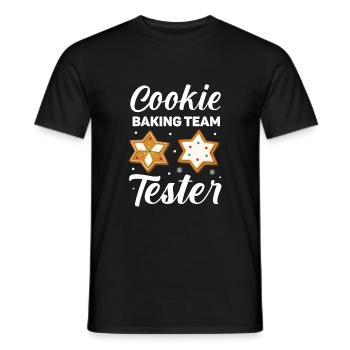 Cookie Baking Team Tester - Weihnachten Backen - Männer T-Shirt - Schwarz - Vorne - AI Model Male 178 light (178cm)