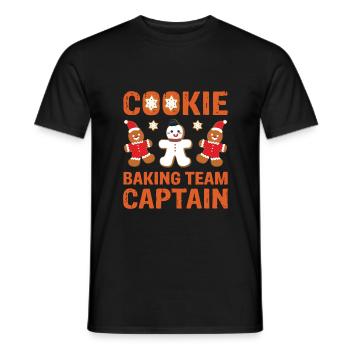 Cookie Baking Team Captain - Weihnachten Backen - Männer T-Shirt - Schwarz - Vorne - AI Model Male 178 light (178cm)