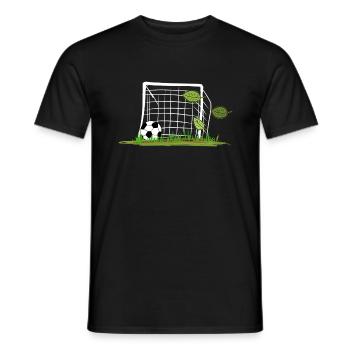 La feuille de football de but laisse le sport extérieur - T-shirt homme - noir - Devant - AI Model Male 178 light (178cm)
