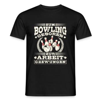 Zum Bowling Geboren Bowlingspieler - Männer T-Shirt - Schwarz - Vorne - AI Model Male 178 light (178cm)