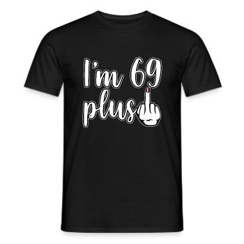 Ich bin 69 Plus 1 Mittelfinger 70. Geburtstag - Männer T-Shirt - Schwarz - Vorne - AI Model Male 178 light (178cm)