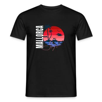 Mallorca Style – Sunset Vibes - Men's T-Shirt - black - Front - AI Model Male 178 light (178cm)