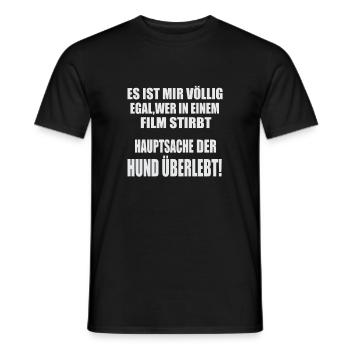 Hauptsache der Hund überlebt - Männer T-Shirt - Schwarz - Vorne - AI Model Male 178 light (178cm)
