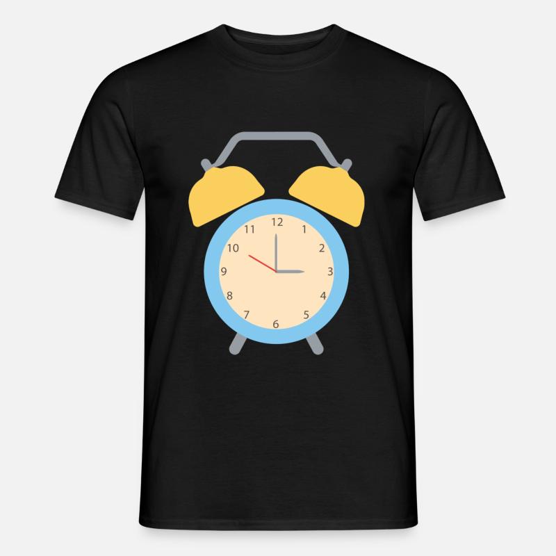Wecker - Männer T-Shirt - Schwarz