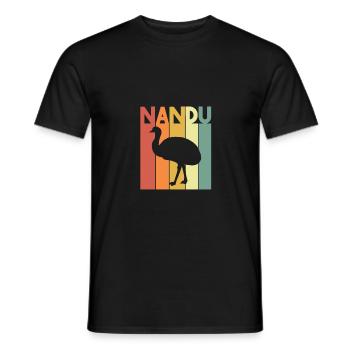 Ratite eggs animal ostrich bird rhea - Men's T-Shirt - black - Front - AI Model Male 178 light (178cm)