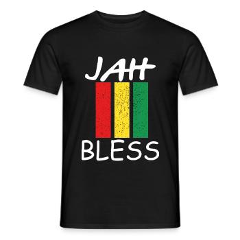Jah bless Rasta - Männer T-Shirt - Schwarz - Vorne - AI Model Male 178 light (178cm)
