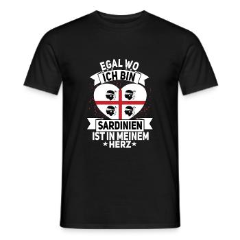 Sardinien Sardegna Urlaub Italien Korsika - Männer T-Shirt - Schwarz - Vorne - AI Model Male 178 light (178cm)