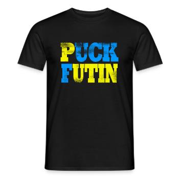 Puck Futin - Men's T-Shirt - black - Front - AI Model Male 178 light (178cm)