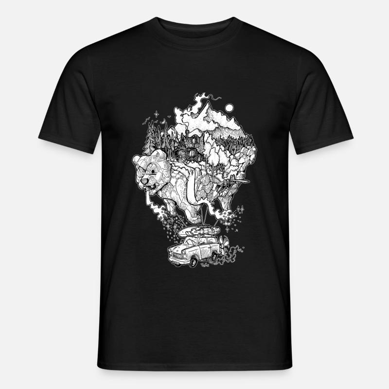 Dreams beyond The Wall - B&W - Männer T-Shirt - Schwarz