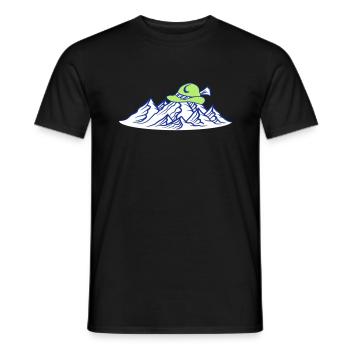 bavière allemagne chapeau bière montagnes hueg - T-shirt homme - noir - Devant - AI Model Male 178 light (178cm)