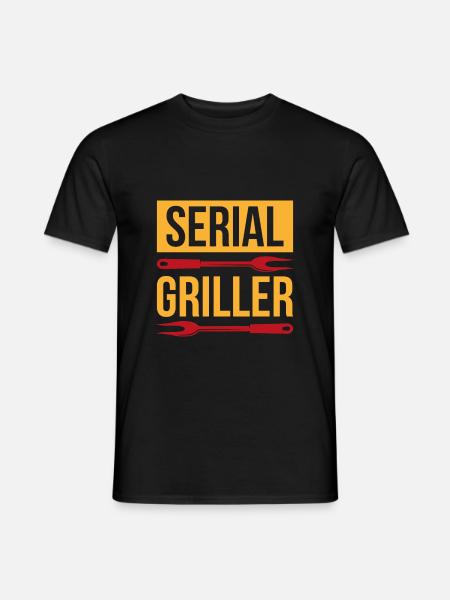Barbecue barbecue serial chef - T-shirt homme - noir