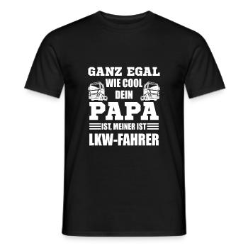 Ganz egal Papa LKW-fahrer Arbeit Beruf Geschenk - Männer T-Shirt - Schwarz - Vorne - AI Model Male 178 light (178cm)