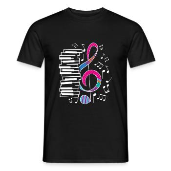 Pianist Piano Geschenk Musik Tastatur - Männer T-Shirt - Schwarz - Vorne - AI Model Male 178 light (178cm)