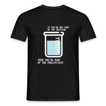 Solution chimiste chimie cadeau science - T-shirt homme - noir - Devant - AI Model Male 178 light (178cm)