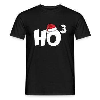 HO HO HO HOCH 3 CHRISTMAS CHRISTMAS SHIRT - Men's T-Shirt - black - Front - AI Model Male 178 light (178cm)