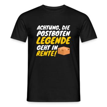 Postboten legende geht in Rente Geschenk - Männer T-Shirt - Schwarz - Vorne - AI Model Male 178 light (178cm)