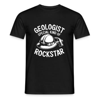 Geologe ein besonderer Rock Star - Männer T-Shirt - Schwarz - Vorne - AI Model Male 178 light (178cm)