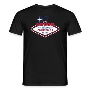 Merry Christmas Vegas Style - filled - Männer T-Shirt - Schwarz - Vorne - AI Model Male 178 light (178cm)