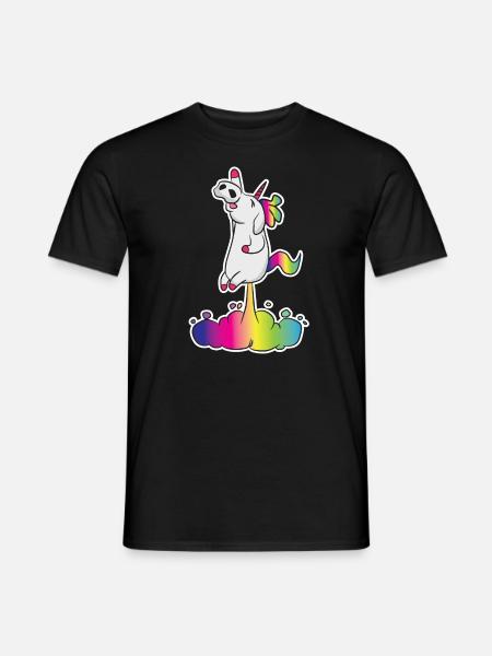 Super Einhorn - Männer T-Shirt - Schwarz